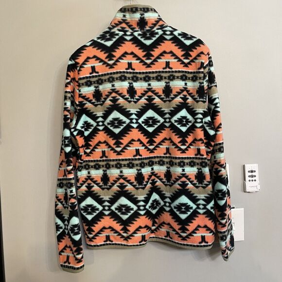 Wesc Fleece Sweater Aztec 1/2 Zip Chest Pocket Mens Large Womens XL - Picture 2 of 9